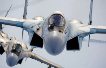 Минобороны РФ показало кадры боевых вылетов российских истребителей Су-35С
