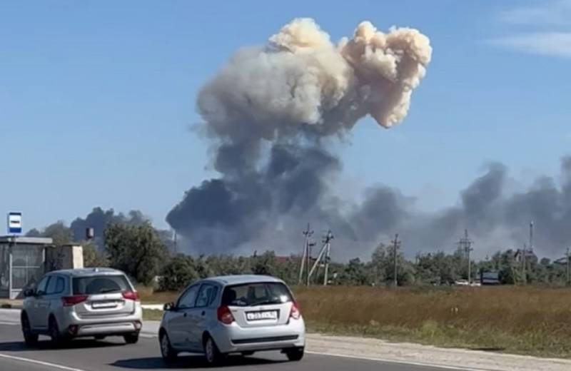 В Крыму произошла детонация боеприпасов на военном аэродроме